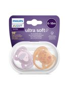 Philips AVENT játszócumi Ultrasoft Premium állatos 6-18hó lányos 2db