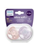 Philips AVENT játszócumi Ultrasoft Premium állatos 0-6hó lányos 2db