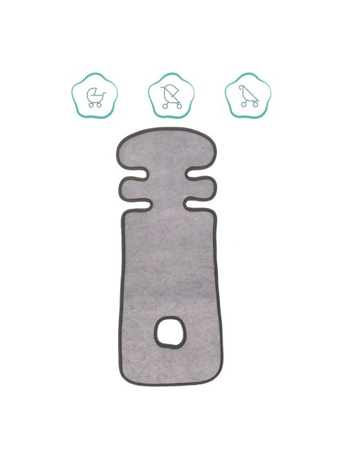 Fillikid ülésbetét babakocsiba izzadásgátló és légáteresztõ 1517-07 szürke