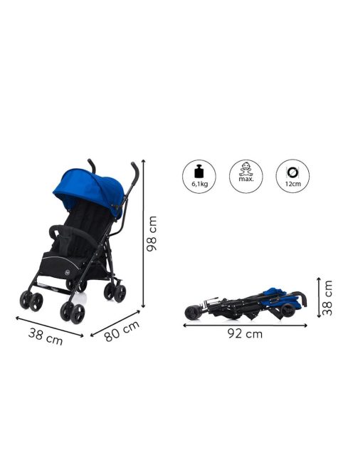 Fill sportbabakocsi Glider fekete-kék 107-41