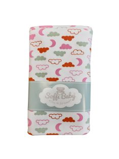 Soffi Baby takaró pamut dupla rózsaszín felhõk 75x100cm