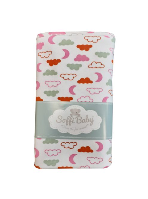 Soffi Baby takaró pamut dupla rózsaszín felhõk 75x100cm