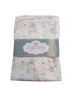 Soffi Baby takaró pamut dupla nyuszik barna 80x100cm