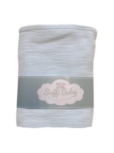 Soffi Baby takaró muszlin dupla világoskék 70x90cm