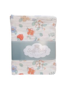 Soffi Baby takaró muszlin dupla epres 70x90cm