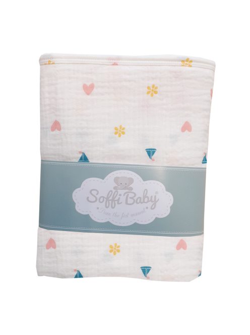 Soffi Baby takaró muszlin dupla vitorlás 70x90cm