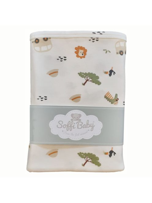 Soffi Baby takaró pamut dupla safari zöld 80x100cm