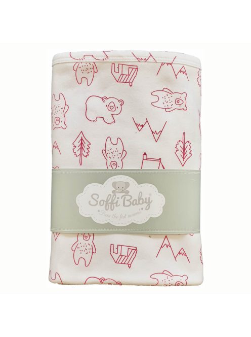 Soffi Baby takaró pamut dupla macik pink 80x100cm