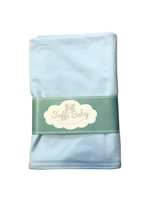 Soffi Baby takaró pamut dupla kék 80x100cm