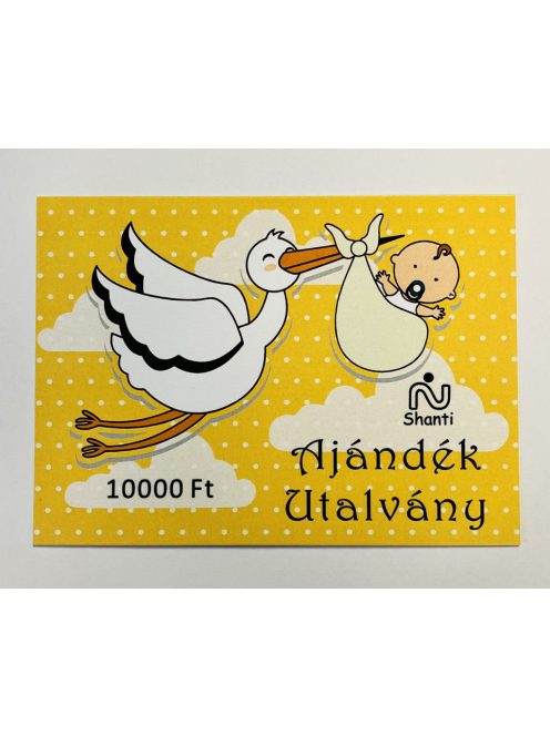 Ajándékutalvány sárga 10000Ft
