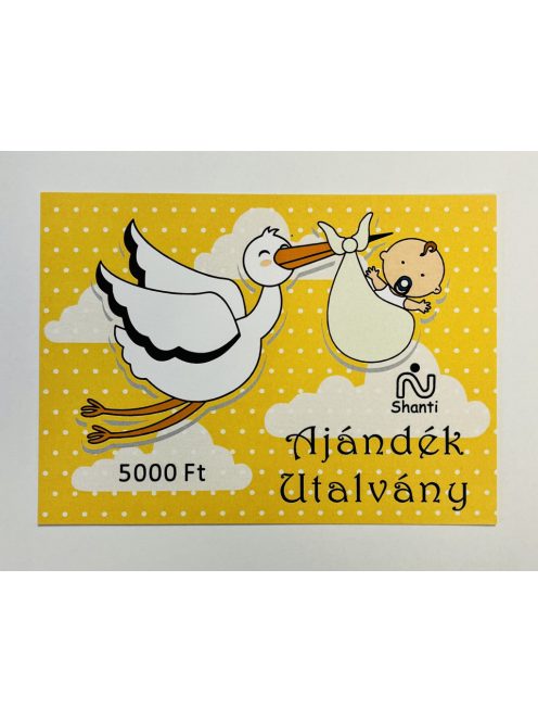 Ajándékutalvány sárga 5000Ft