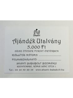 Ajándékutalvány sárga 5000Ft